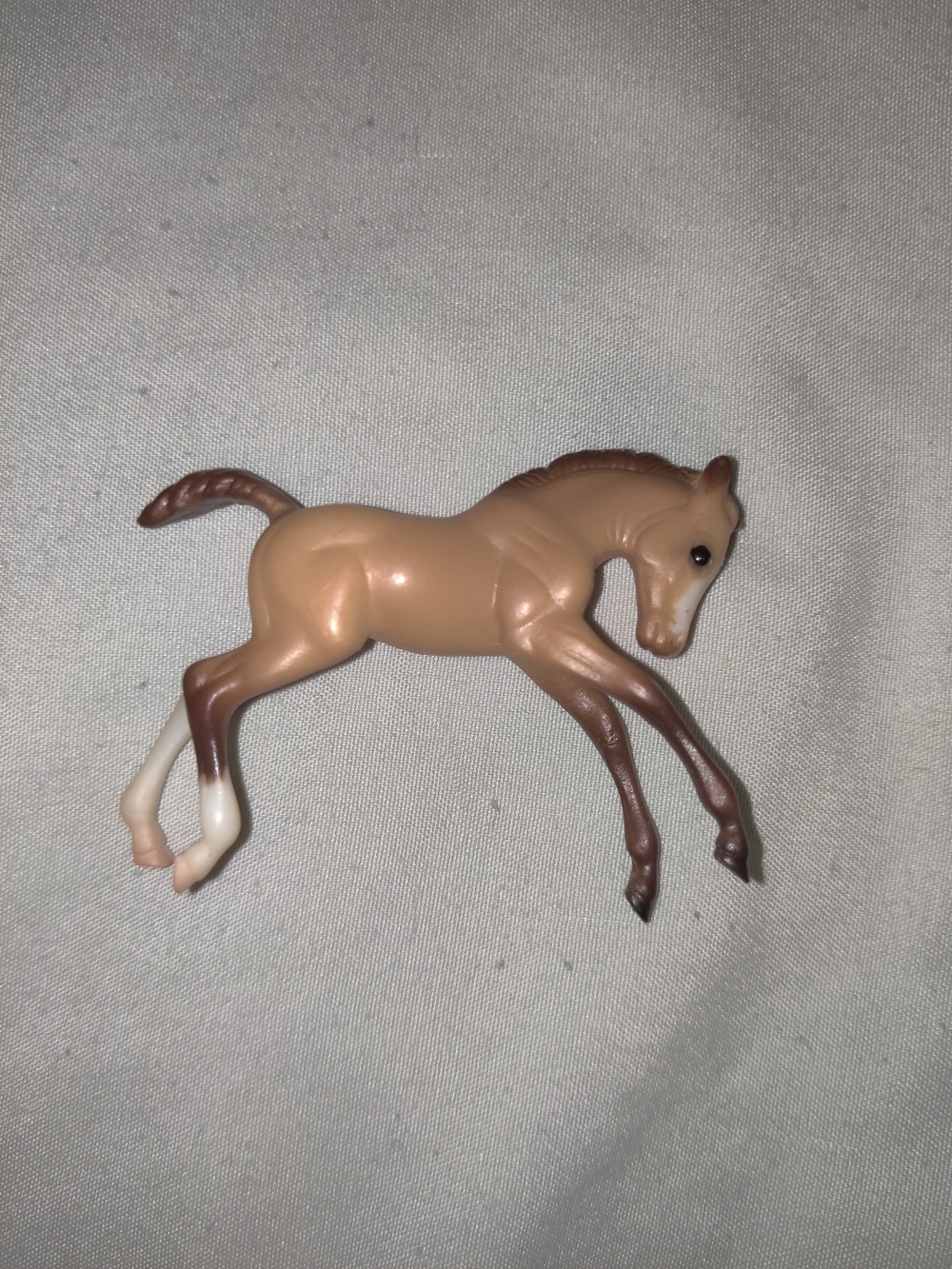 Breyer Buckskin Foal Figure with Brown Legs and White Socks
